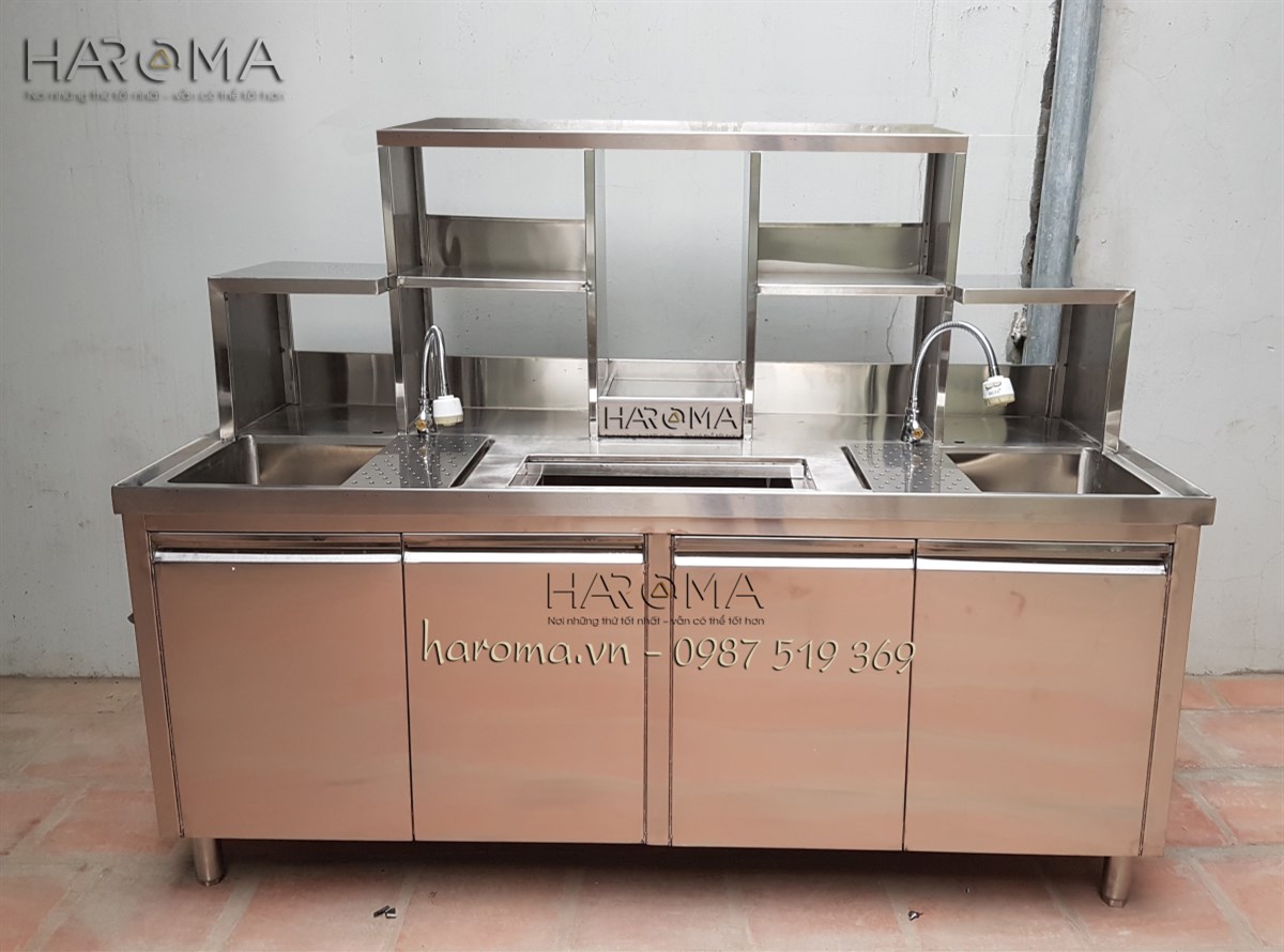 Quầy pha chế trà sữa đẹp