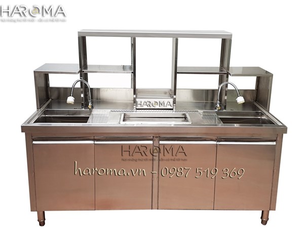 Quầy pha chế trà sữa đẹp